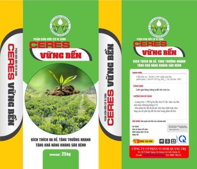 Ceres Sustainable Organic Microbial Fertilizer (fertilizer code 20929).